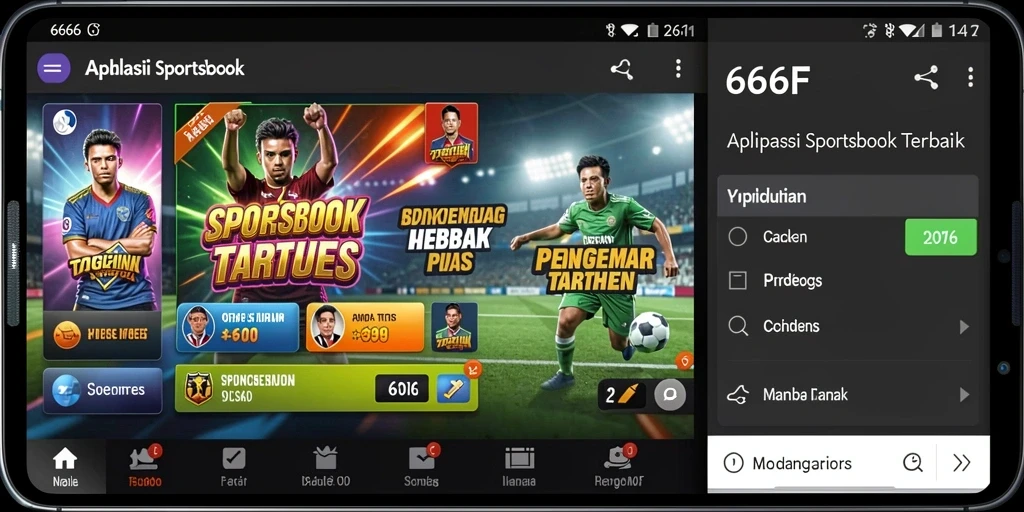 Tampilan gameplay aplikasi Sportsbook yang menarik dan interaktif.