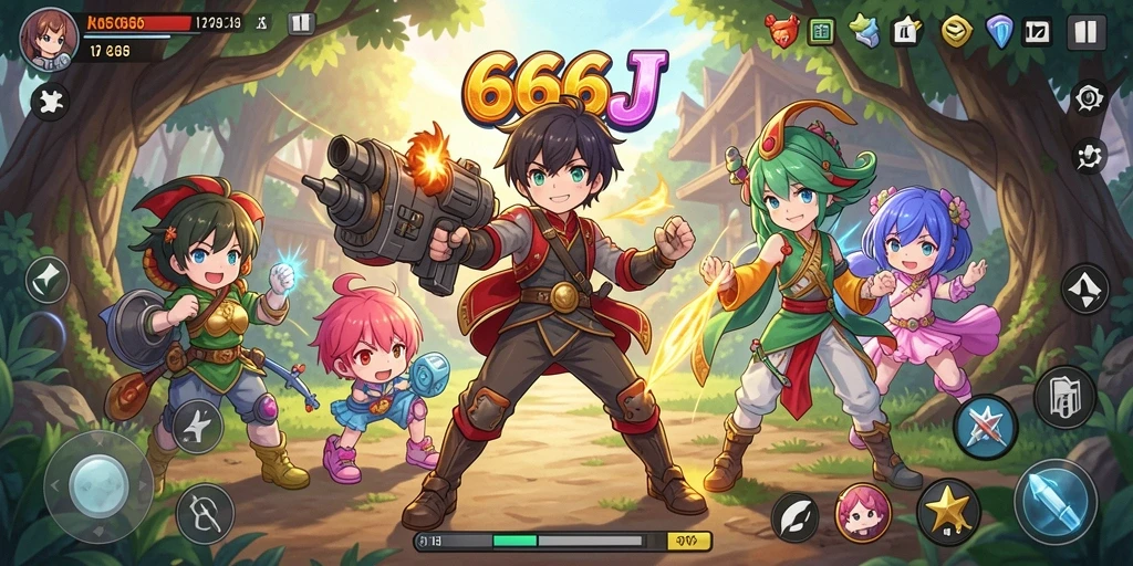 Gameplay 666J yang seru dengan karakter Anime yang menarik.