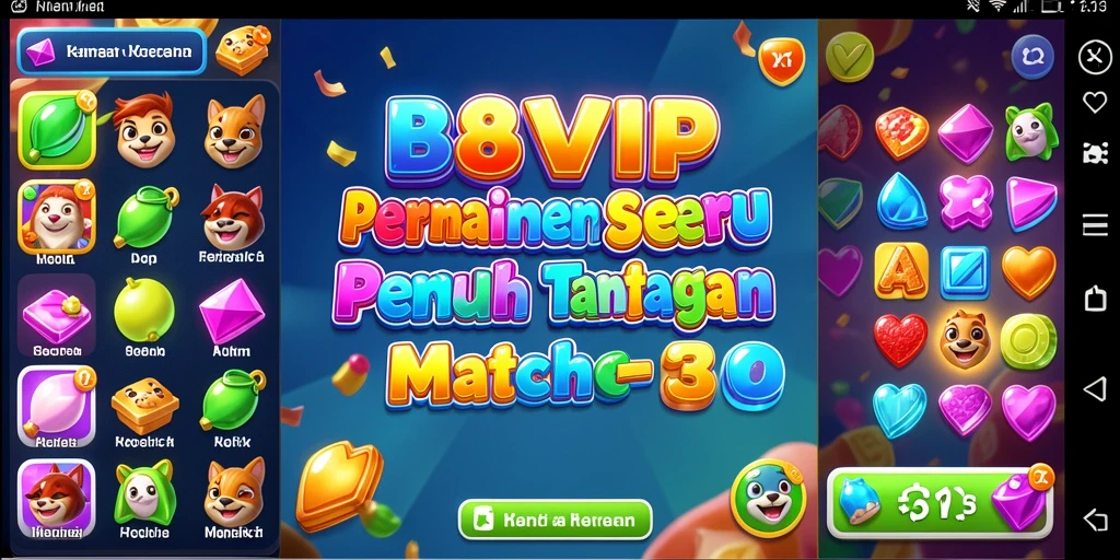 Screenshot gameplay B8VIP yang menampilkan momen seru Match-3.
