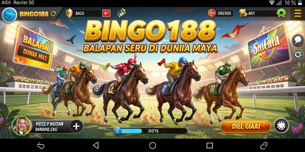 Gambaran gameplay seru dari BINGO188 dengan balapan yang mendebarkan.