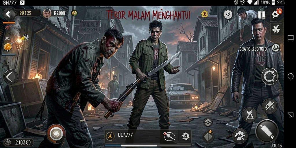 Tampilan gameplay menegangkan dari GN777 saat menjelajahi kegelapan.