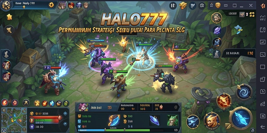 Screenshot permainan HALO777 yang menampilkan taktik SLG yang mendalam.