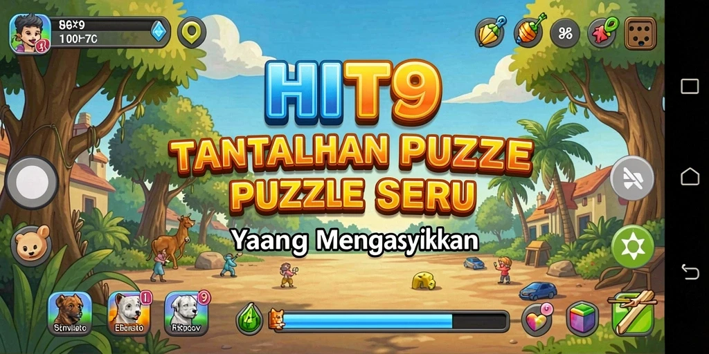 Tampilan seru gameplay HIT9 dengan tantangan Puzzle yang menarik.