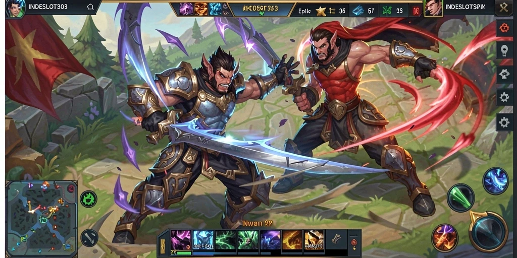 Gameplay MOBA yang mendebarkan di INDESLOT303 penuh aksi.