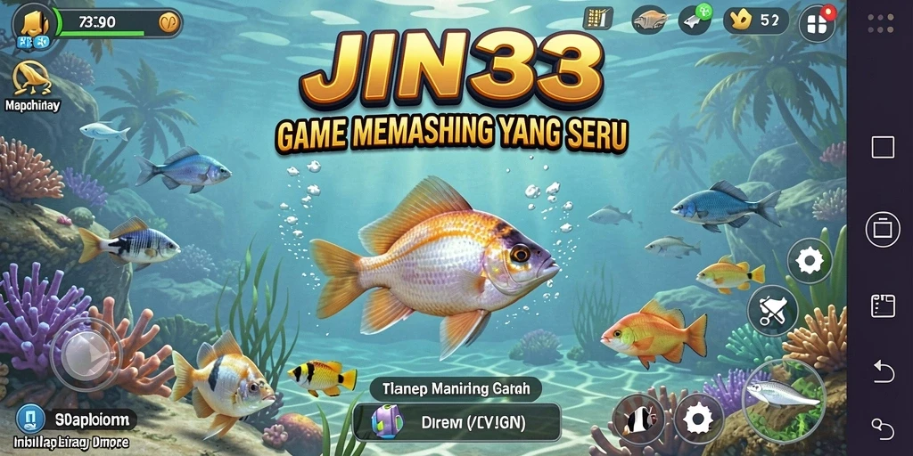 Screenshot gameplay JIN33 yang menampilkan pengalaman memancing yang seru.