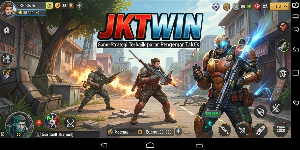 Tampilan gameplay strategis JKTWIN yang menantang dan seru.