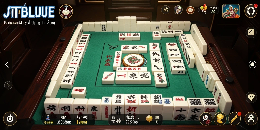 Tampilan gameplay Mahjong yang menarik dan interaktif di JTBLUE.