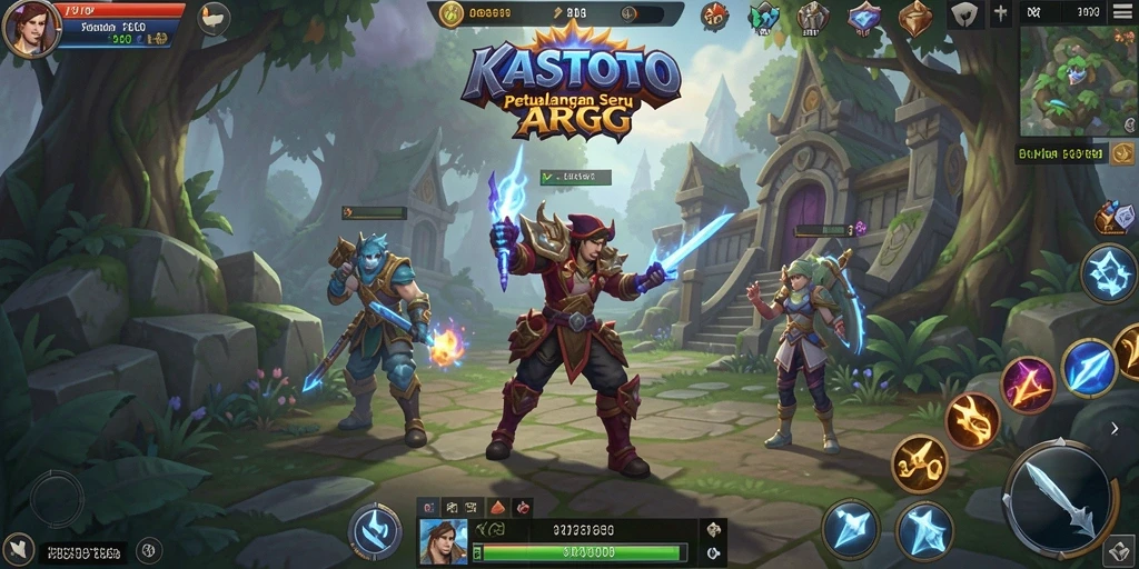 Tampilan mendalam gameplay ARPG KASTOTO dengan aksi seru.