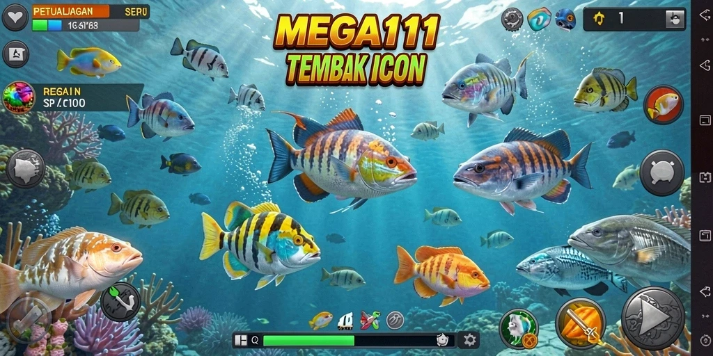 Screenshot gameplay seru dalam Tembak Ikan MEGA111.