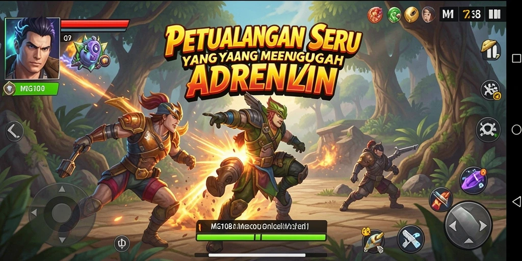 Menampilkan momen mendebarkan dari gameplay MG108 dalam petualangan yang mendebarkan.