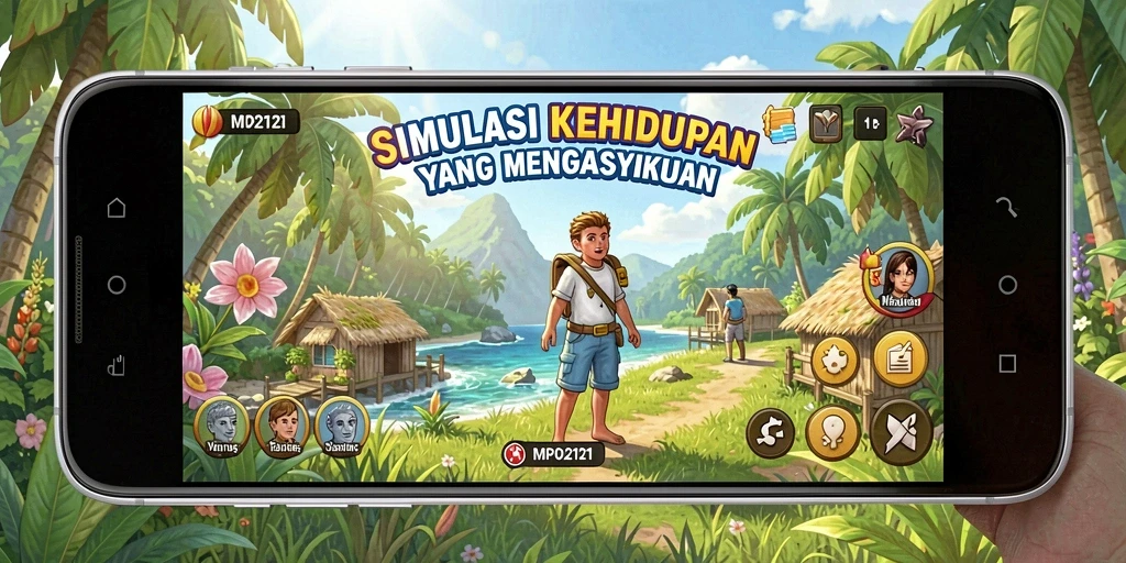 Screenshot MPO2121 menunjukkan gameplay simulasi yang mendalam dan interaktif.