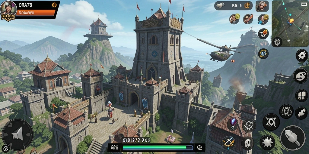 Tampilan gameplay ORA78 yang menarik dalam genre Tower Defense.