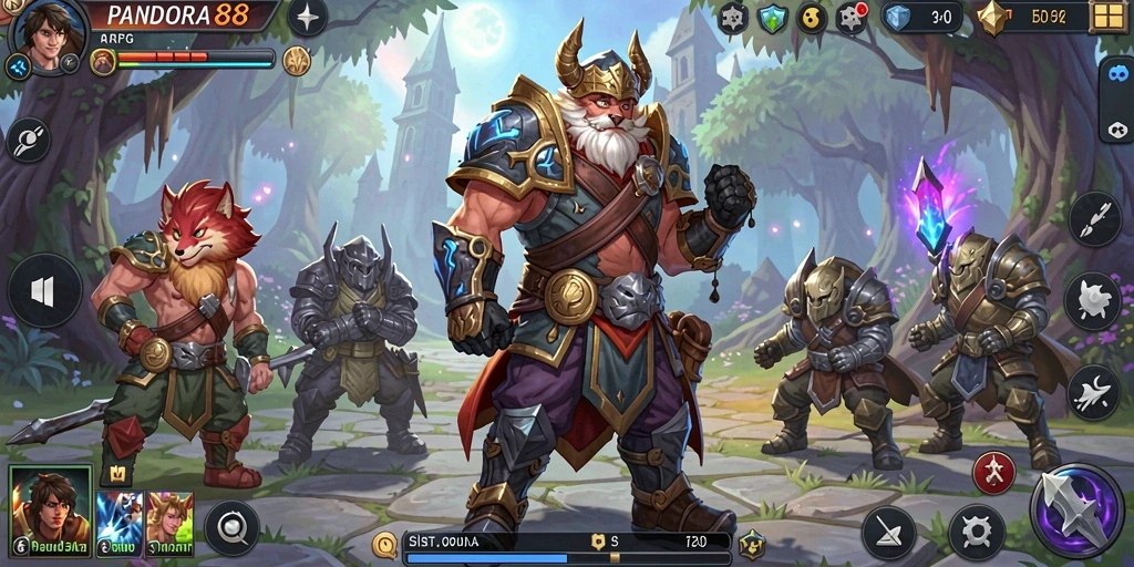 Screenshot PANDORA88 menampilkan aksi pertarungan epik dalam dunia ARPG.