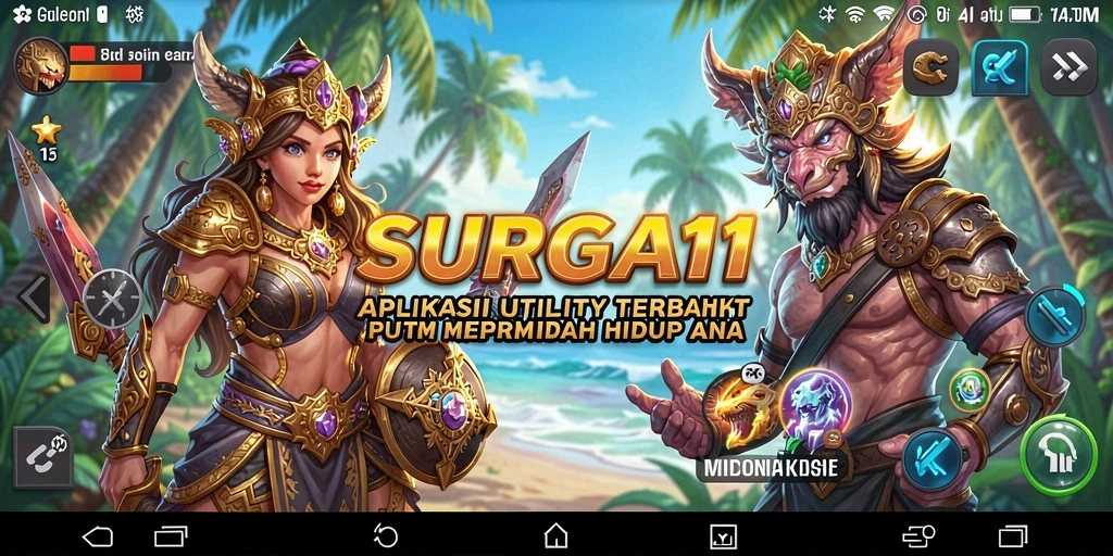 Tampilan antarmuka pengguna SURGA11 yang sederhana dan efisien.