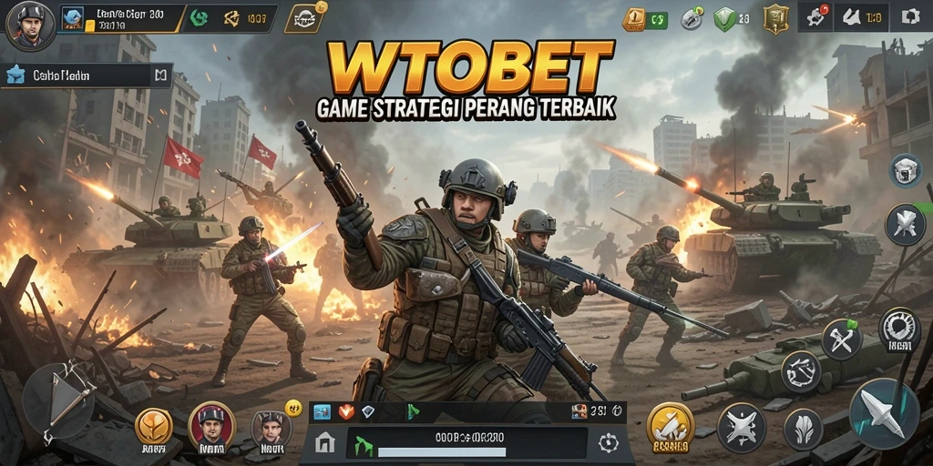 Screenshot dari gameplay seru WTOBET menampilkan pertempuran taktis.